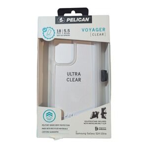 K8. Pelican Voyager Holster Case Samsung Galaxy S24 Ultra - Clear (Broken Piece)